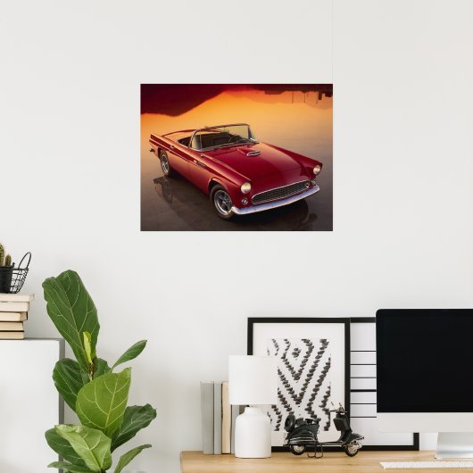 Vintag Red T-Bird Poster (Heimbüro)