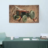 Vintag Red Tractor Barn Rooster Hen Banner (Messeveranstaltung)
