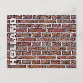 Vintag Red Traditional Dutch Brickwork Point Postkarte