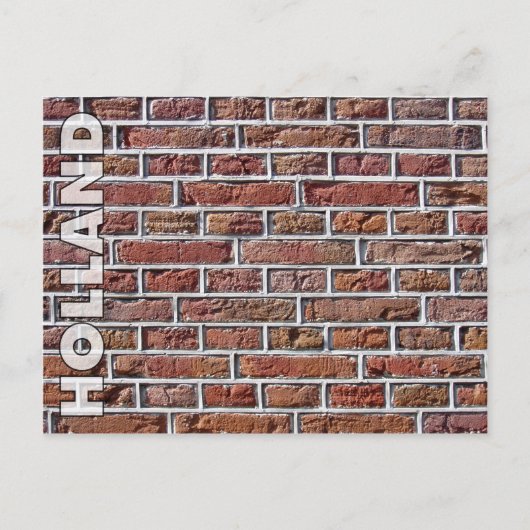 Vintag Red Traditional Dutch Brickwork Point Postkarte (Vorderseite)