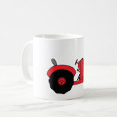 Vintag Red Traktor Coffee Tasse (Vorderseite Links)