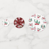 Vintag Red Truck Gnomes Merry Little Christmas Konfetti (Rückseiten)