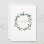 Vintag Red Truck Weihnachts-Party Einladung (Rückseite)