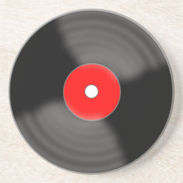 Vintag Red Vinyl Record Rockabilly Drink Untersetz Sandstein Untersetzer