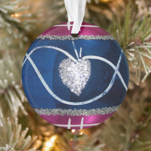 Vintag Red White Blue Mercury Glass Weihnachten Ornament (Baum)
