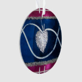 Vintag Red White Blue Mercury Glass Weihnachten Ornament (Vorderseite)