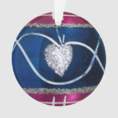 Vintag Red White Blue Mercury Glass Weihnachten Ornament (Vorderseite)