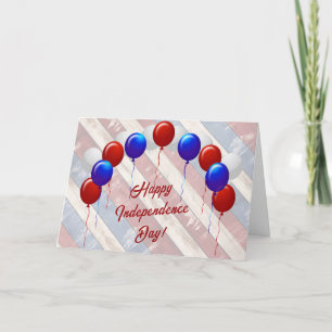 Vintag Red White Blue Patriotic Feiertagskarte