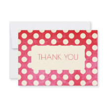 Vintag Red White Polka Dot Birthday