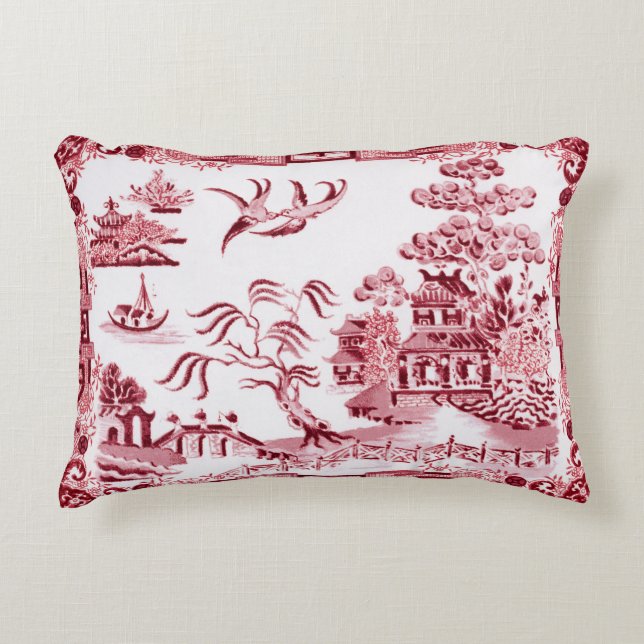Vintag Red Willow Accent Pillow Zierkissen (Vorderseite)