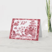 Vintag Red Willow Grußkarte Karte (Vorderseite)