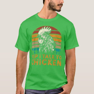 Vintag rede ich mit Hühnern Funny Chicken Vater Fa T-Shirt