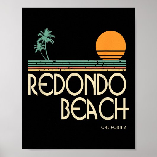 Vintag Redondo Beach California Poster (Vorne)