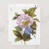 Vintag Redoute Blume Bouquet Postkarte (Vorne/Hinten)