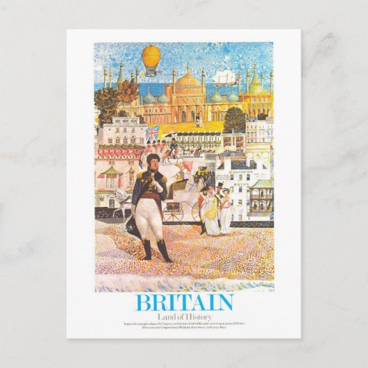 Vintag Regency Brighton Travel Poster Postkarte (Vorderseite)
