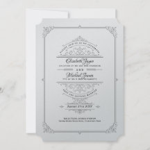 Vintag Regency Metallic Silver Wedding