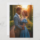 Vintag Regency Monogram Wappen Foto Wedding Einladung (Rückseite)