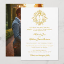 Vintag Regency Monogram Wappen Foto Wedding