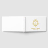 Vintag Regency Monogram Wappen Wedding Gästebuch (Voll)