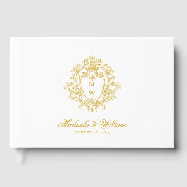 Vintag Regency Monogram Wappen Wedding Gästebuch