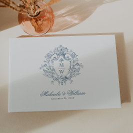 Vintag Regency Monogram Wappen Wedding Gästebuch
