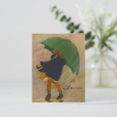 Vintag Regendusche Party Ankündigung Einladung (Stehend Vorderseite)