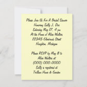 Vintag Regendusche Party Ankündigung Einladung (Rückseite)