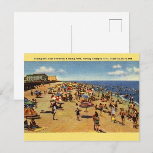 Vintag RehoBeide Beach Delaware Postkarte (Vorne/Hinten)