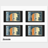 Vintag-Reisen-Poster-Palästina Rechteckiger Aufkleber (Blatt)