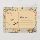 Vintag, Reiseschehen Vielen Dank, Postkarte (Rückseite)