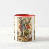 Vintag Religiös, Saint Michael Defeats Lucifer Tasse (Zentrum)