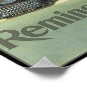 Vintag Remington Schreibmaschinenwerbung Poster (Ecke)