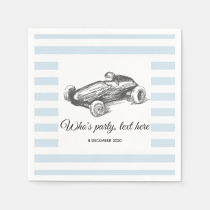 Vintag, Rennwagen, Rennfahrer, Cocktail Paper Napk Serviette