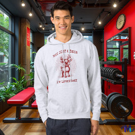 Vintag Rentier Hoodie - Retro Halftone Burgundy