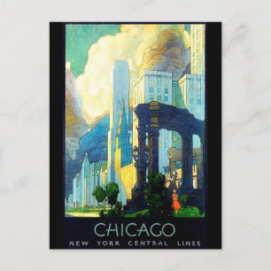 Vintag Reproduction Chicago Postcard Postkarte