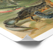 Vintag Reptiles Lizards Fish Poster (Ecke)