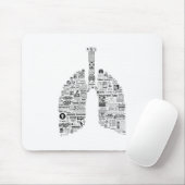 Vintag Respiratorische Remissionen Lungenkunst Mousepad (Mit Mouse)