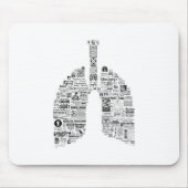 Vintag Respiratorische Remissionen Lungenkunst Mousepad (Vorne)