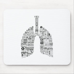 Vintag Respiratorische Remissionen Lungenkunst Mousepad