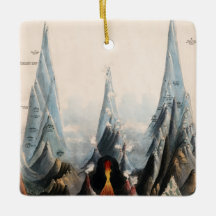 Vintag restaurierte Berge Infografik Weihnachten