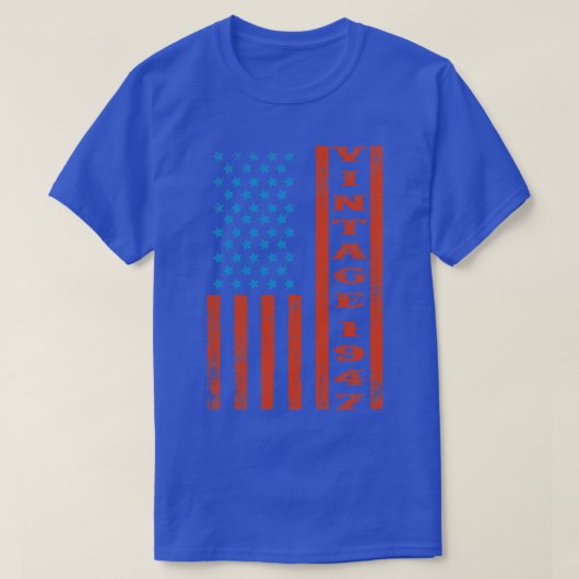 Vintag Retro 1947 Amerikanische Flagge T-Shirt (Design vorne)