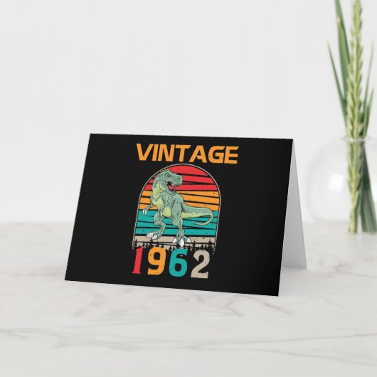 Vintag Retro 1962 Geburtstag Karte (Vorderseite)