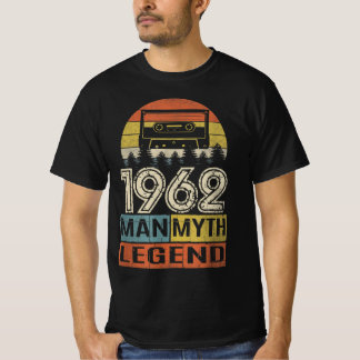 Vintag Retro 1962 Geburtstagsgeschenk Mythos Legen T-Shirt