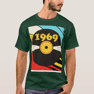 Vintag Retro 1969 Geburtstag Shirt Vinyl Music