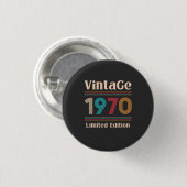 Vintag Retro 1970 Limited Edition 50. Geburtstag Button (Vorne & Hinten)