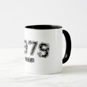 Vintag Retro 1979 Grunge Est. etablierte Grafik Tasse (VorderseiteRechts)