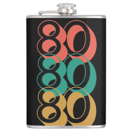 Vintag Retro 1980 Rot-Gelb Flachmann