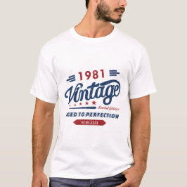 Vintag Retro 1981 Limited Edition Geburtstagsgesch T-Shirt