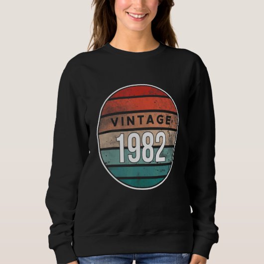 Vintag Retro 1982 40. Geburtstag Party Sweatshirt (Vorderseite)