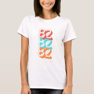 Vintag Retro 1982 Shirt Red Blue Orange